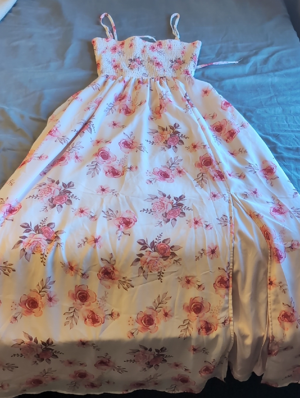 Rue21 Pink Maxi Dress with Pink Floral Print